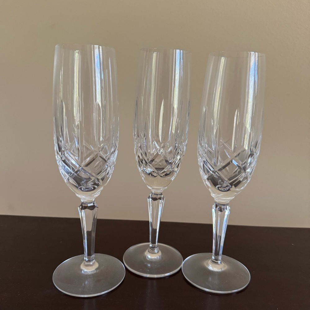 Vintage Gorham Crystal Lady Anne Champagne Flutes